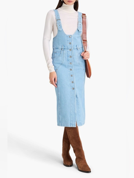 Isabel Etoile Marant Dresses & Skirts - NWT Isabel Marant Etoile Filipine Pinafore Denim Dress 100% Cotton Size 2 FR 34
